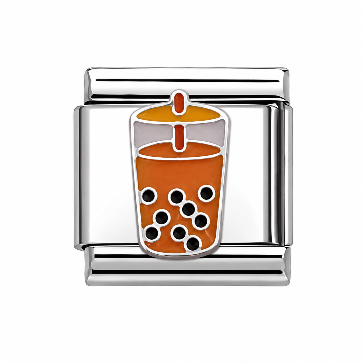 Bubble Tea Italian Charm — Silver