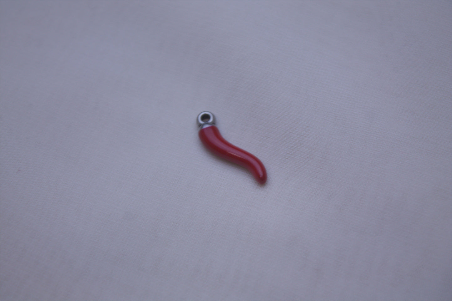 Red Silver Enamel Chilli Pepper Charm