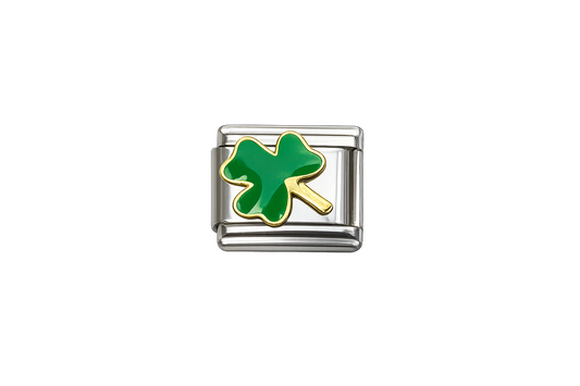 Clover 3 leaf Italian Charm — Silver
