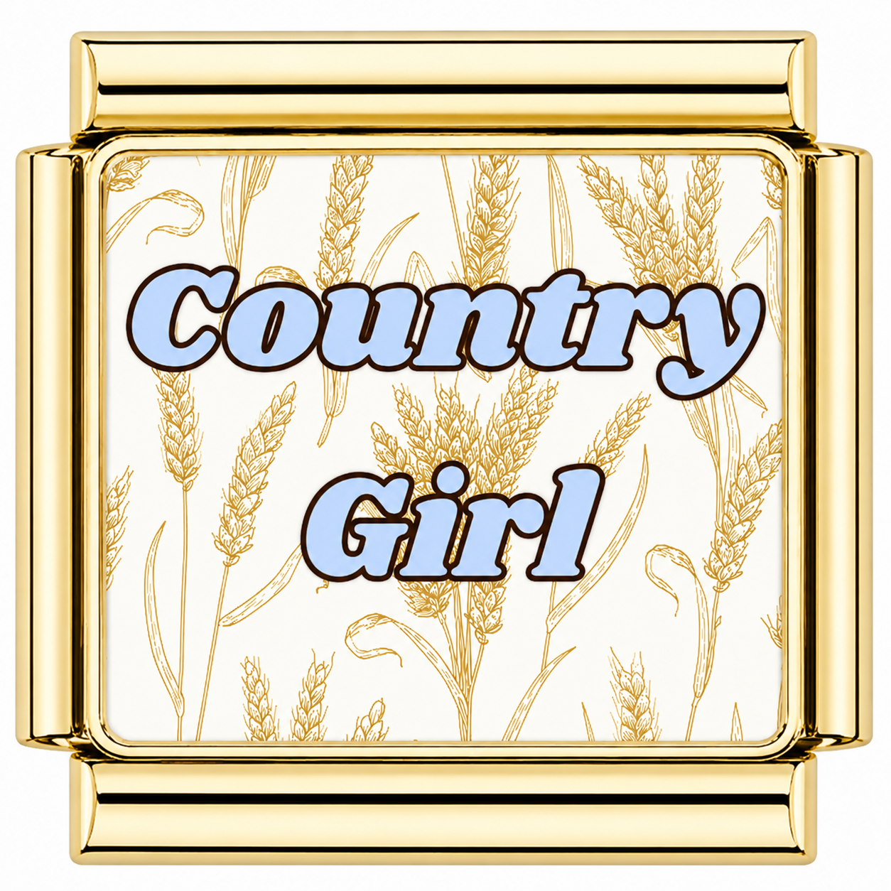 Country Girl Italian Charm — Gold