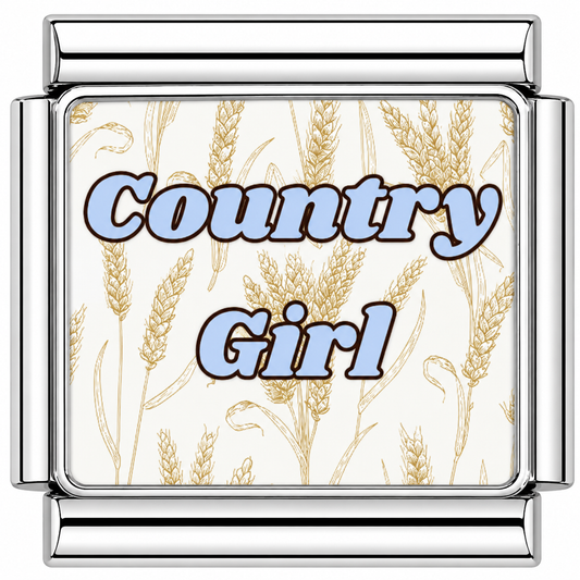 Country Girl Italian Charm — Silver