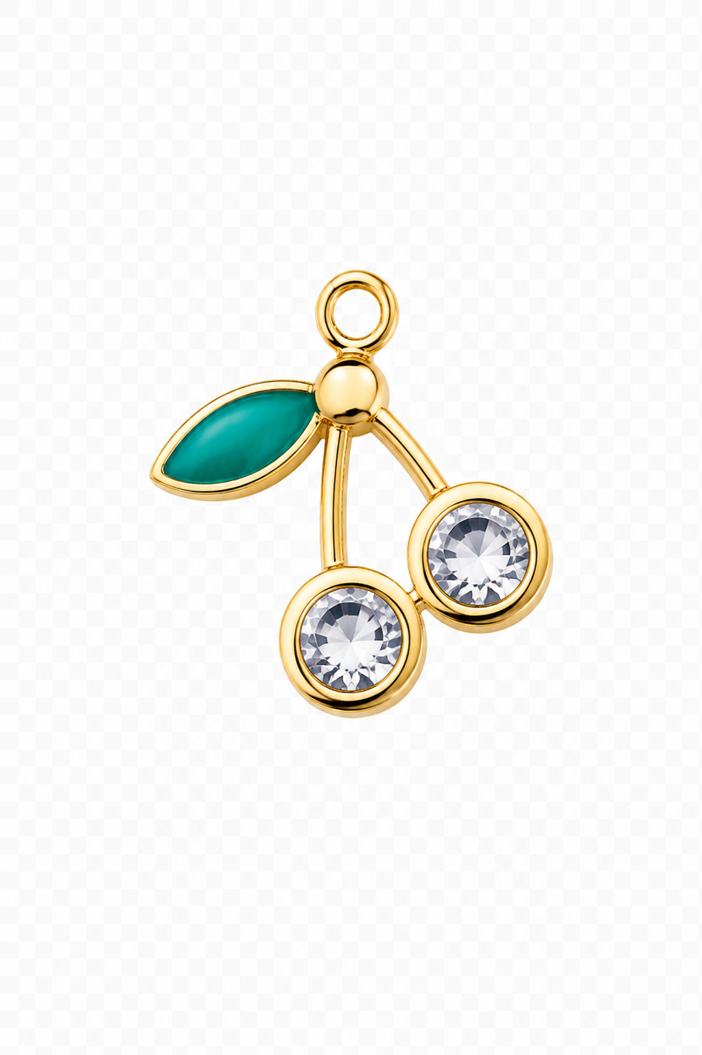 Crystal White Cherry Charm