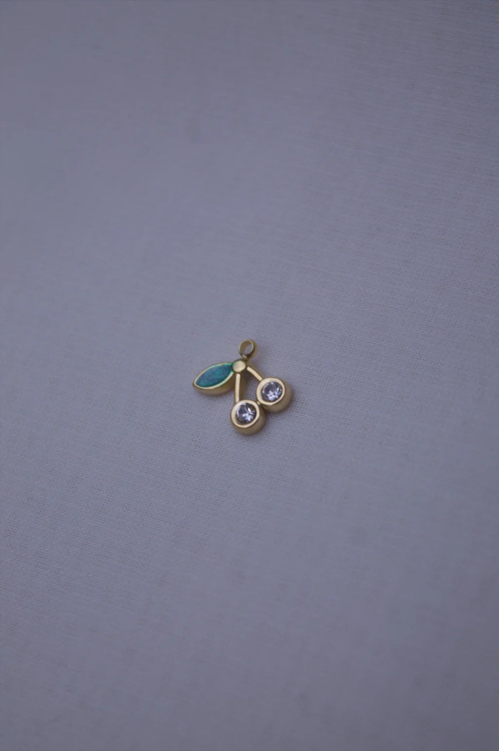 Crystal White Cherry Charm