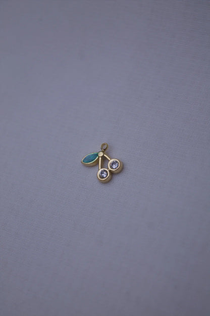 Crystal White Cherry Charm