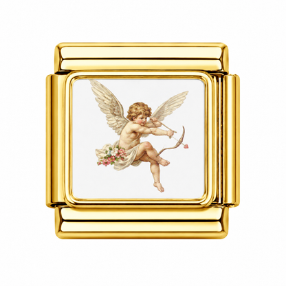 Cupid Italian Charm — Gold