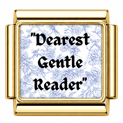 Dearest Gentle Reader Italian Charm — Gold