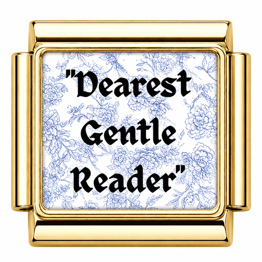 Dearest Gentle Reader Italian Charm — Gold