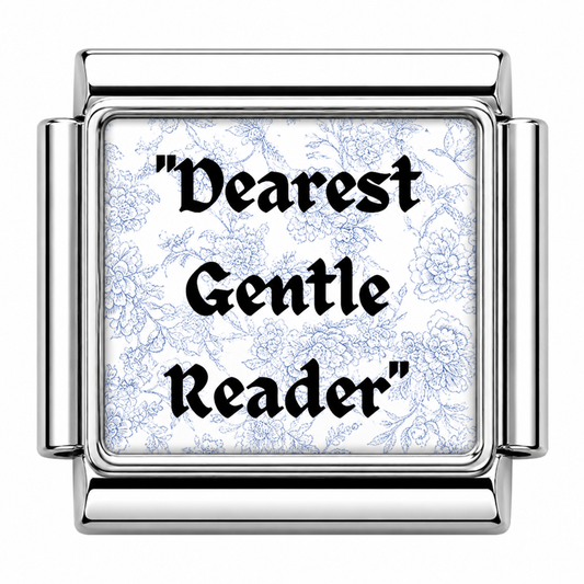 Dearest Gentle Reader Italian Charm — Silver