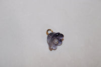 Light Purple Glass Flower Charm