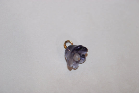 Light Purple Glass Flower Charm