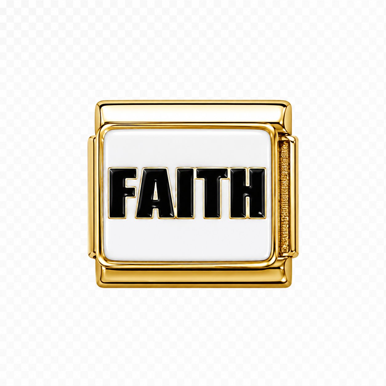 Faith Italian Charm — Gold