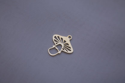 Classic Funky Mushroom Gold Charm