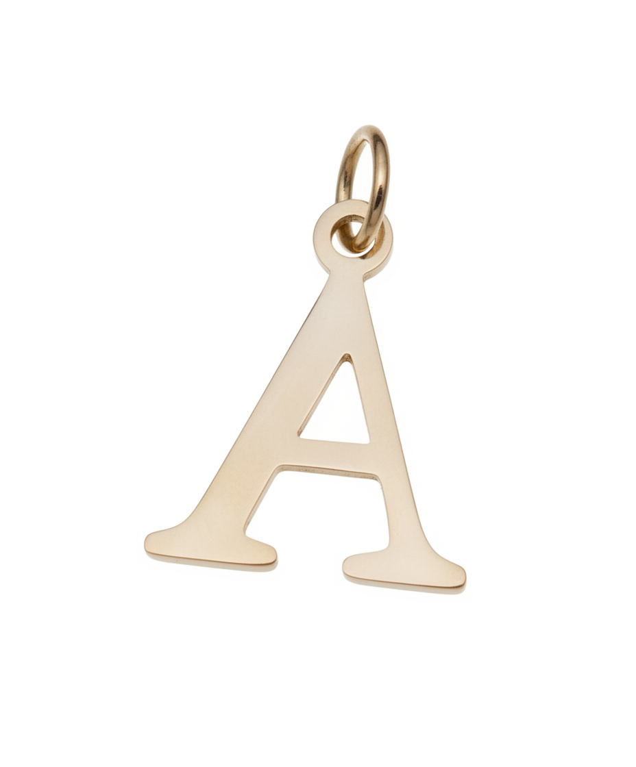 Elegant Initial Charm Gold A