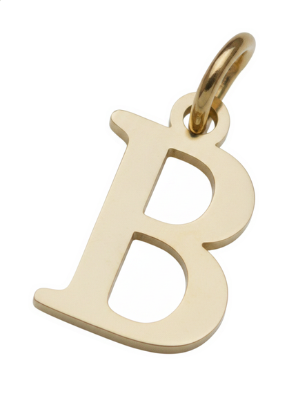 Elegant Initial Charm Gold B