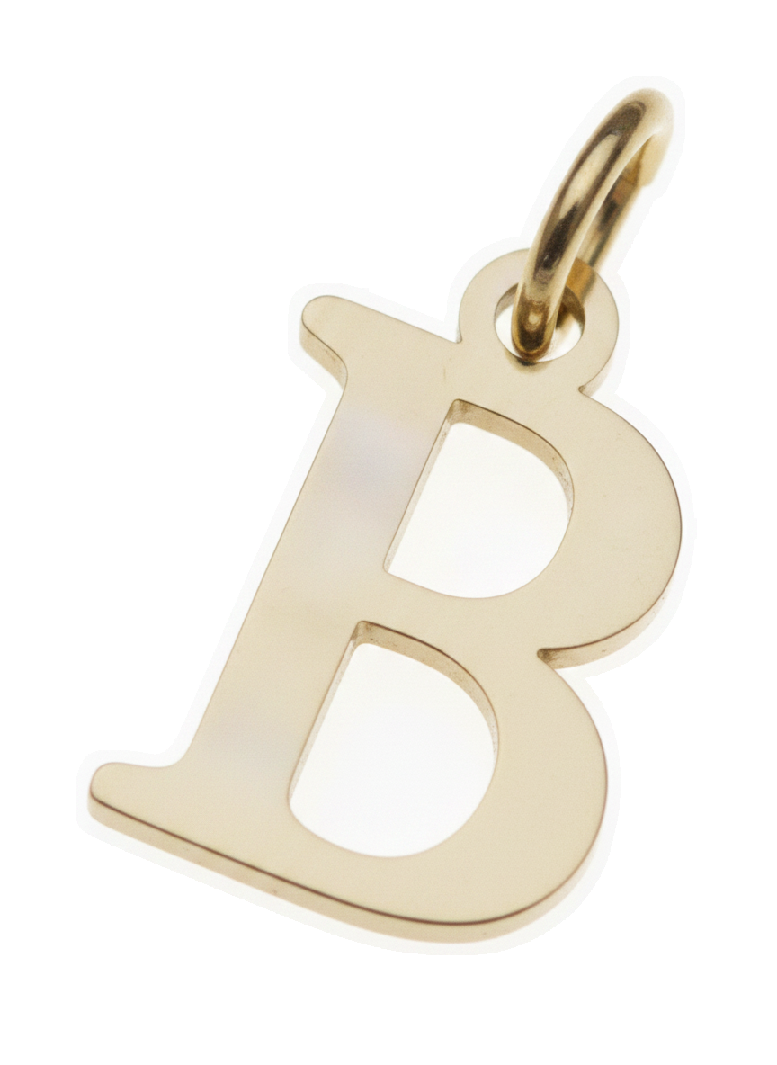 Elegant Initial Charm Gold B