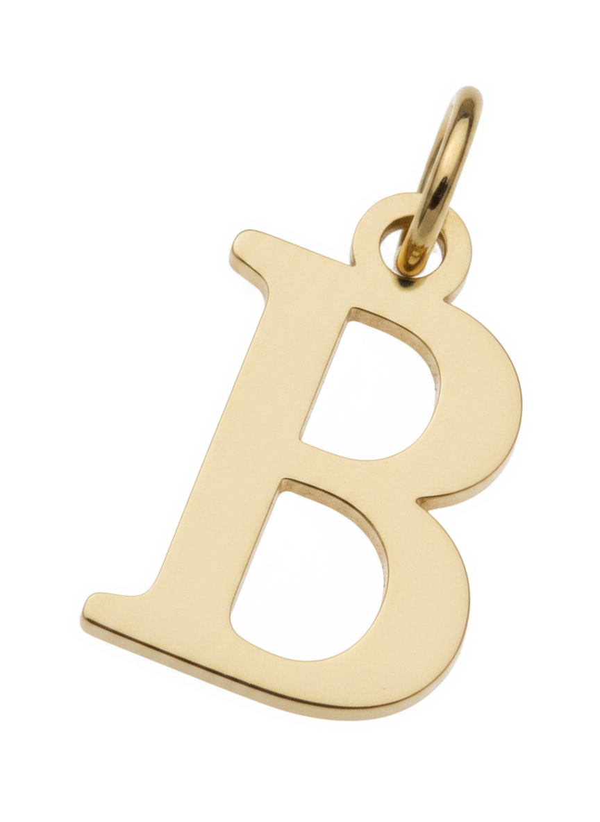 Elegant Initial Charm Gold B
