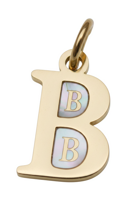 Elegant Initial Charm Gold B