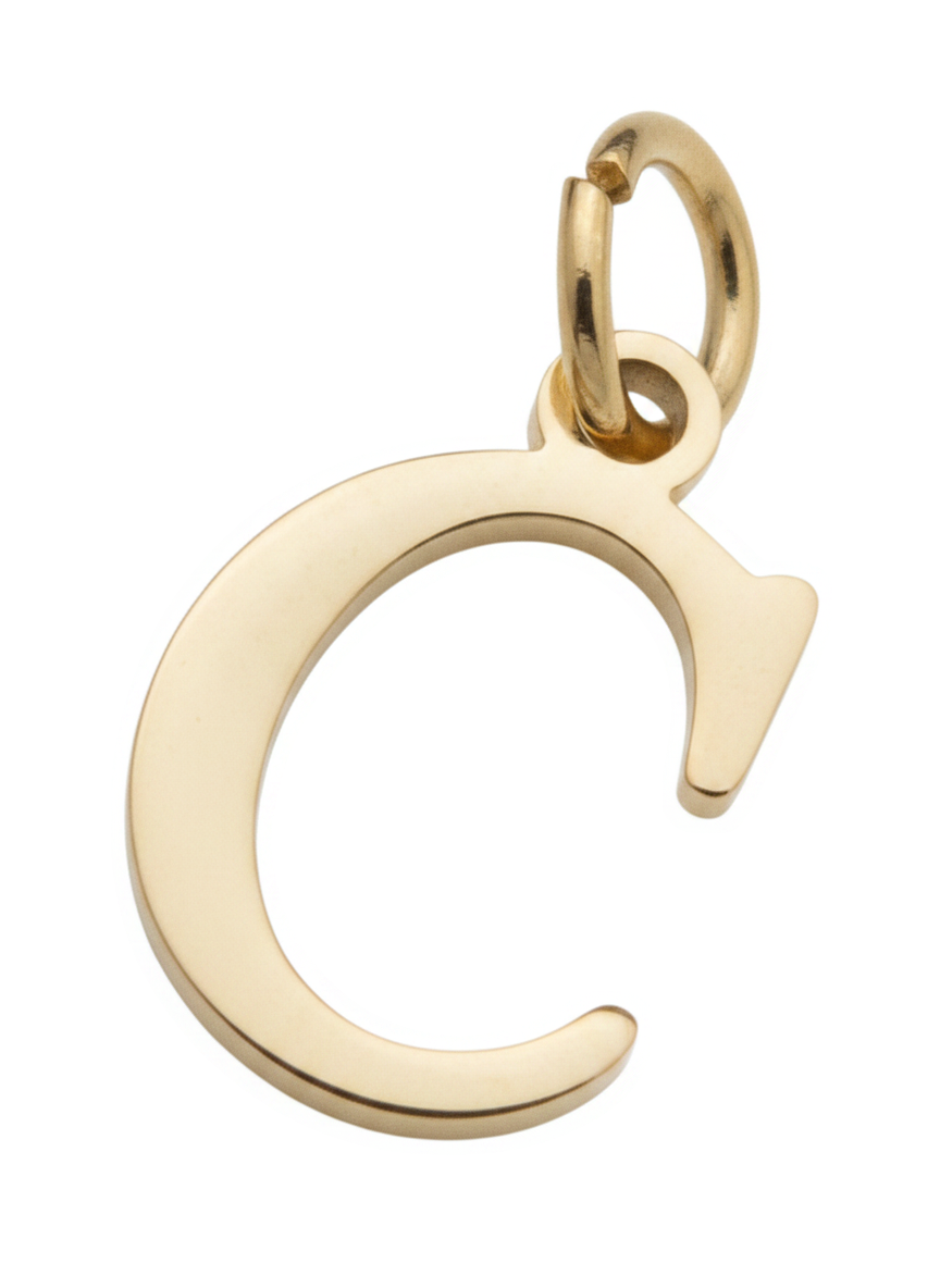 Elegant Initial Charm Gold C