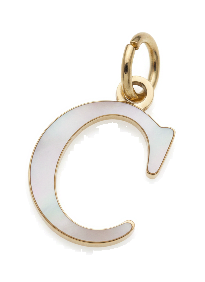Elegant Initial Charm Gold C