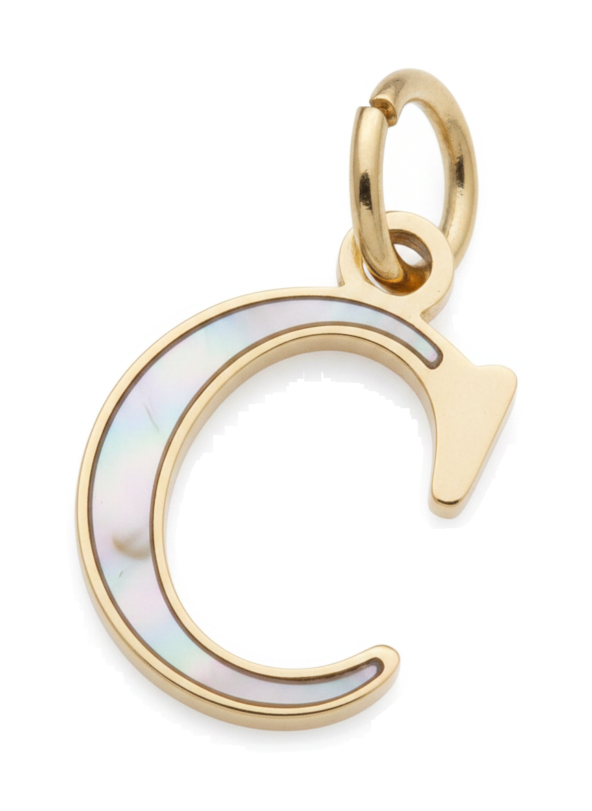 Elegant Initial Charm Gold C