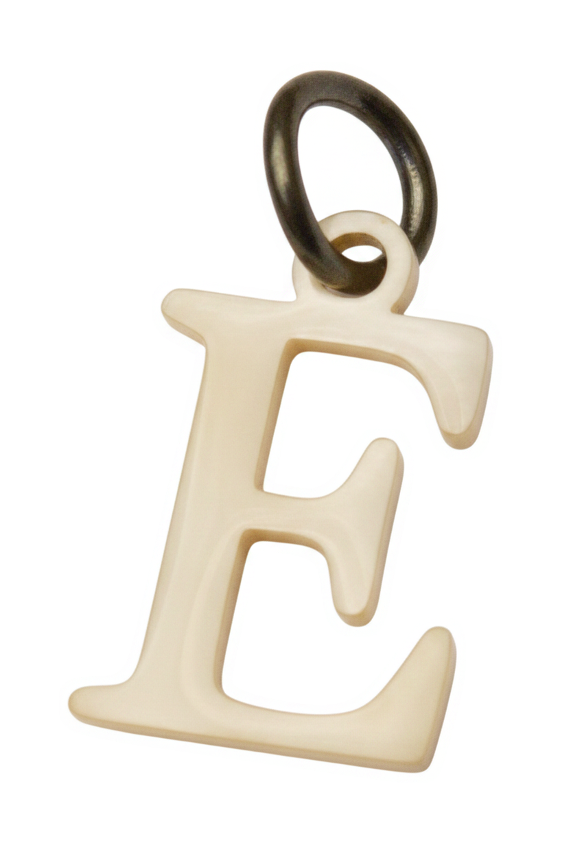 Elegant Initial Charm Gold E