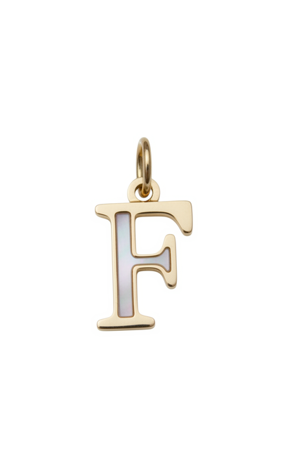Elegant Initial Charm Gold F
