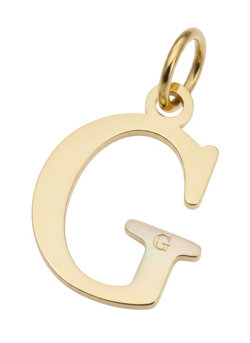 Elegant Initial Charm Gold G