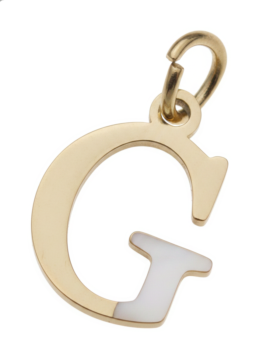 Elegant Initial Charm Gold G
