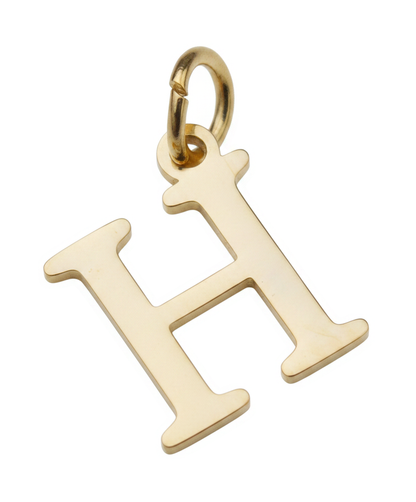 Elegant Initial Charm Gold H