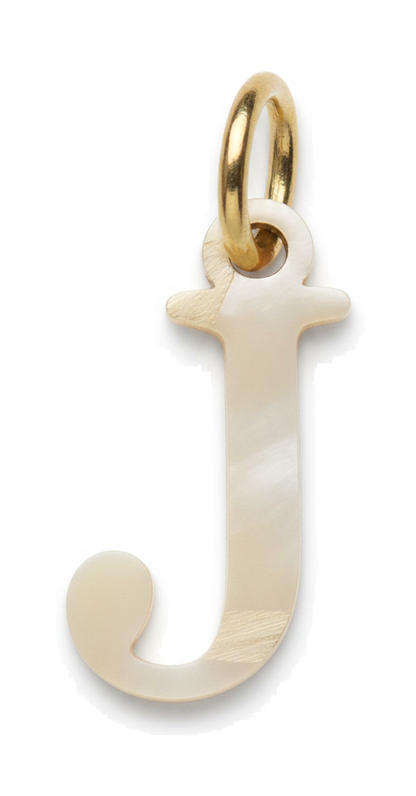 Elegant Initial Charm Gold J