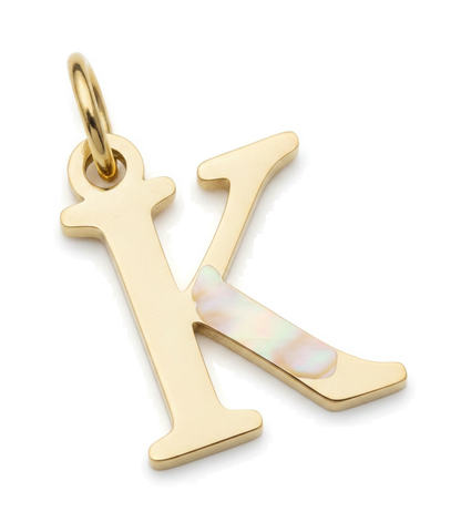 Elegant Initial Charm Gold K