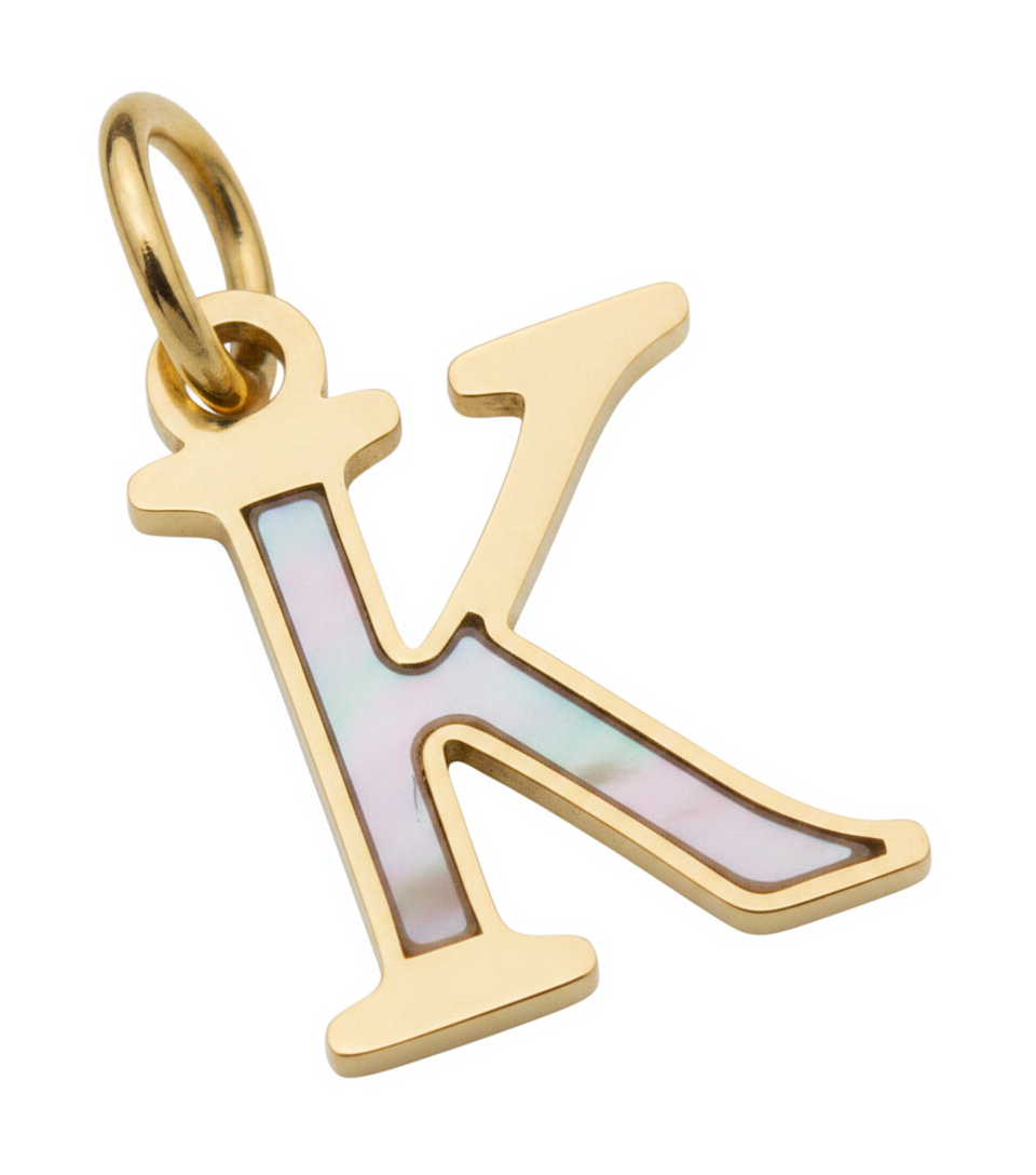 Elegant Initial Charm Gold K