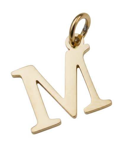 Elegant Initial Charm Gold M