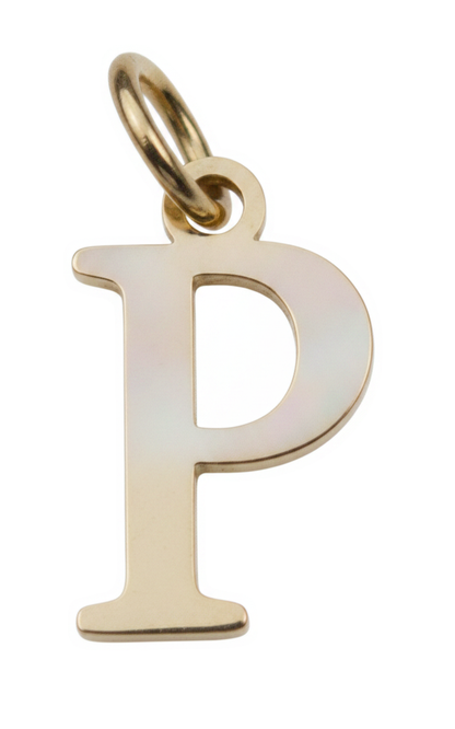 Elegant Initial Charm Gold P