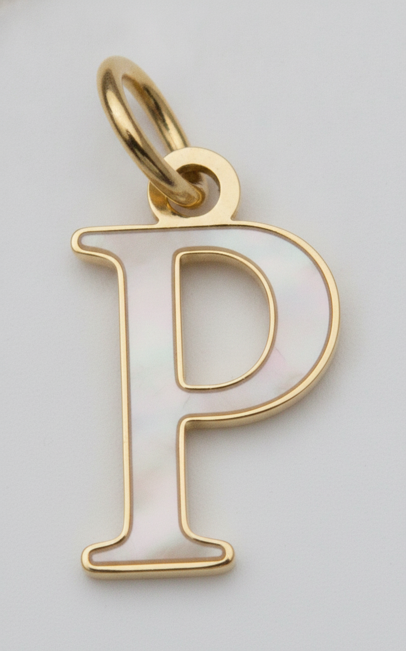 Elegant Initial Charm Gold P