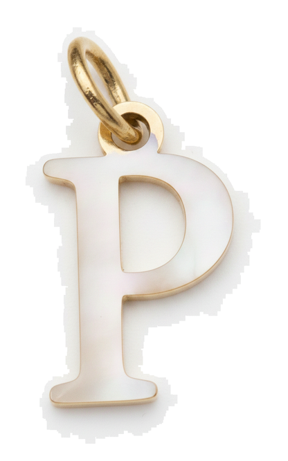 Elegant Initial Charm Gold P