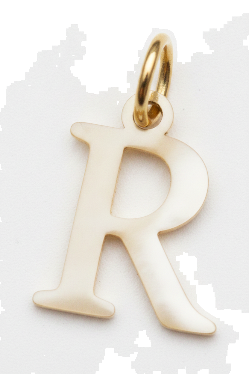 Elegant Initial Charm Gold R