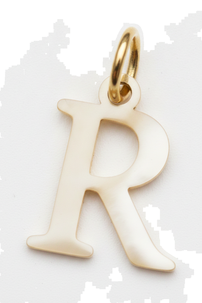 Elegant Initial Charm Gold R