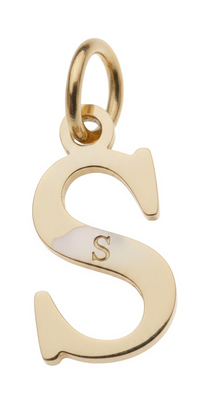 Elegant Initial Charm Gold S