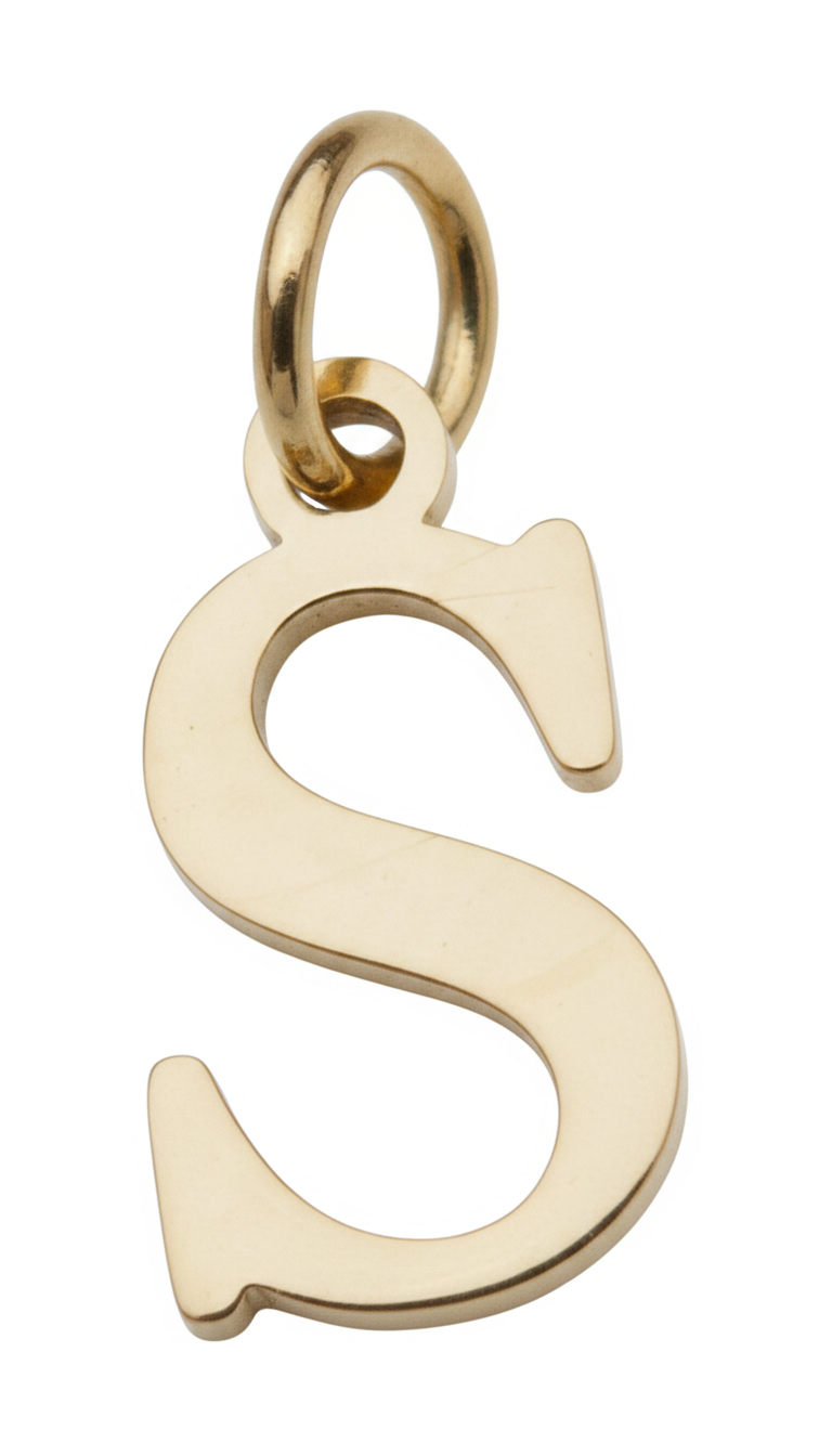 Elegant Initial Charm Gold S