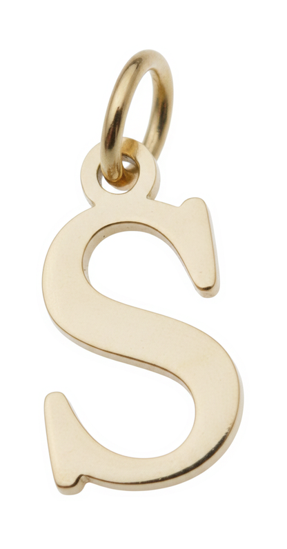 Elegant Initial Charm Gold S