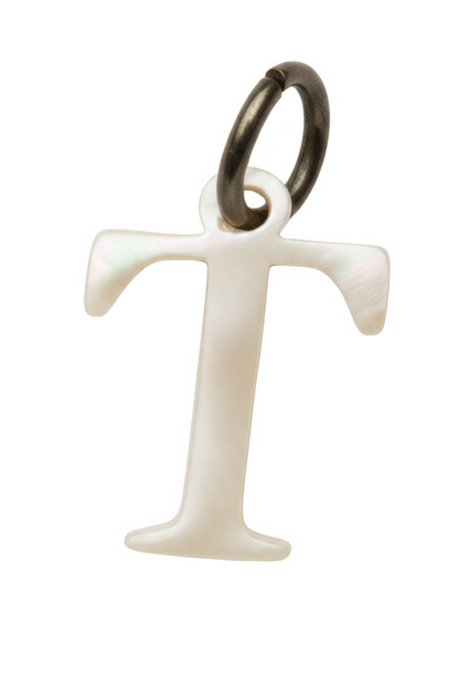 Elegant Initial Charm Gold T