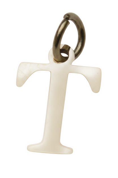 Elegant Initial Charm Gold T