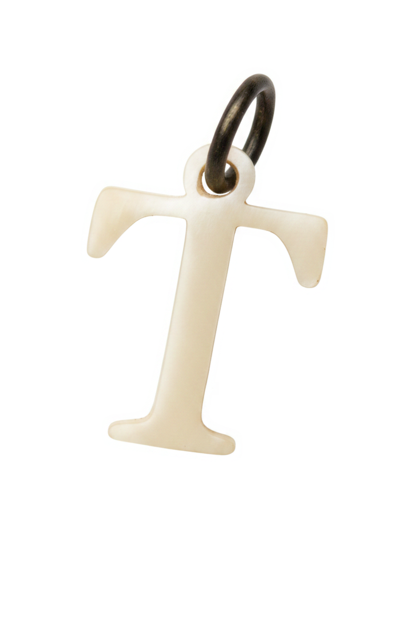 Elegant Initial Charm Gold T