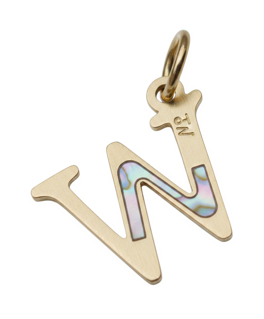 Elegant Initial Charm Gold W