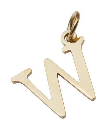 Elegant Initial Charm Gold W