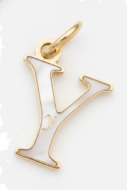 Elegant Initial Charm Gold Y