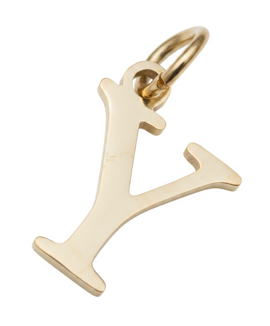 Elegant Initial Charm Gold Y