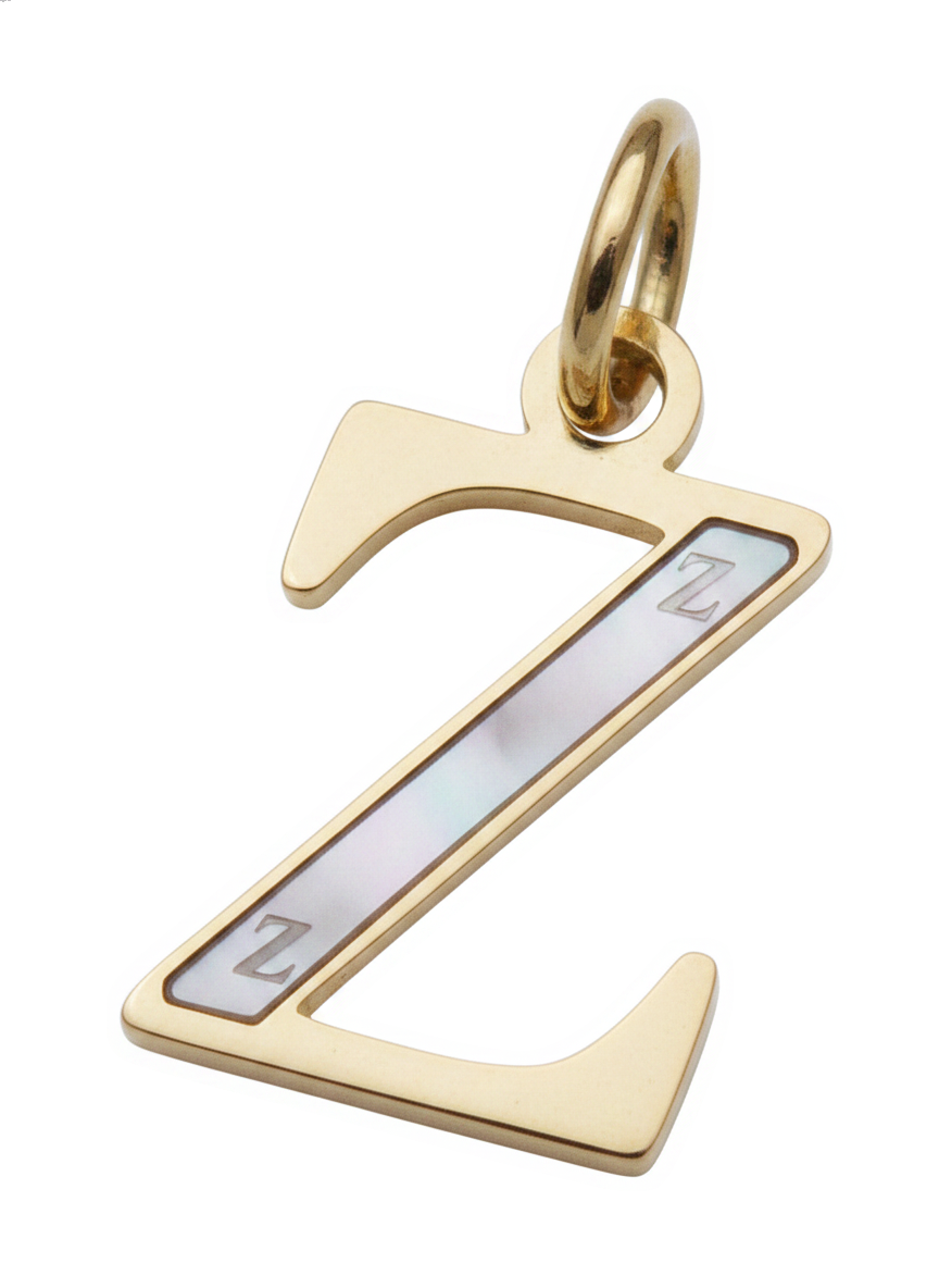 Elegant Initial Charm Gold Z