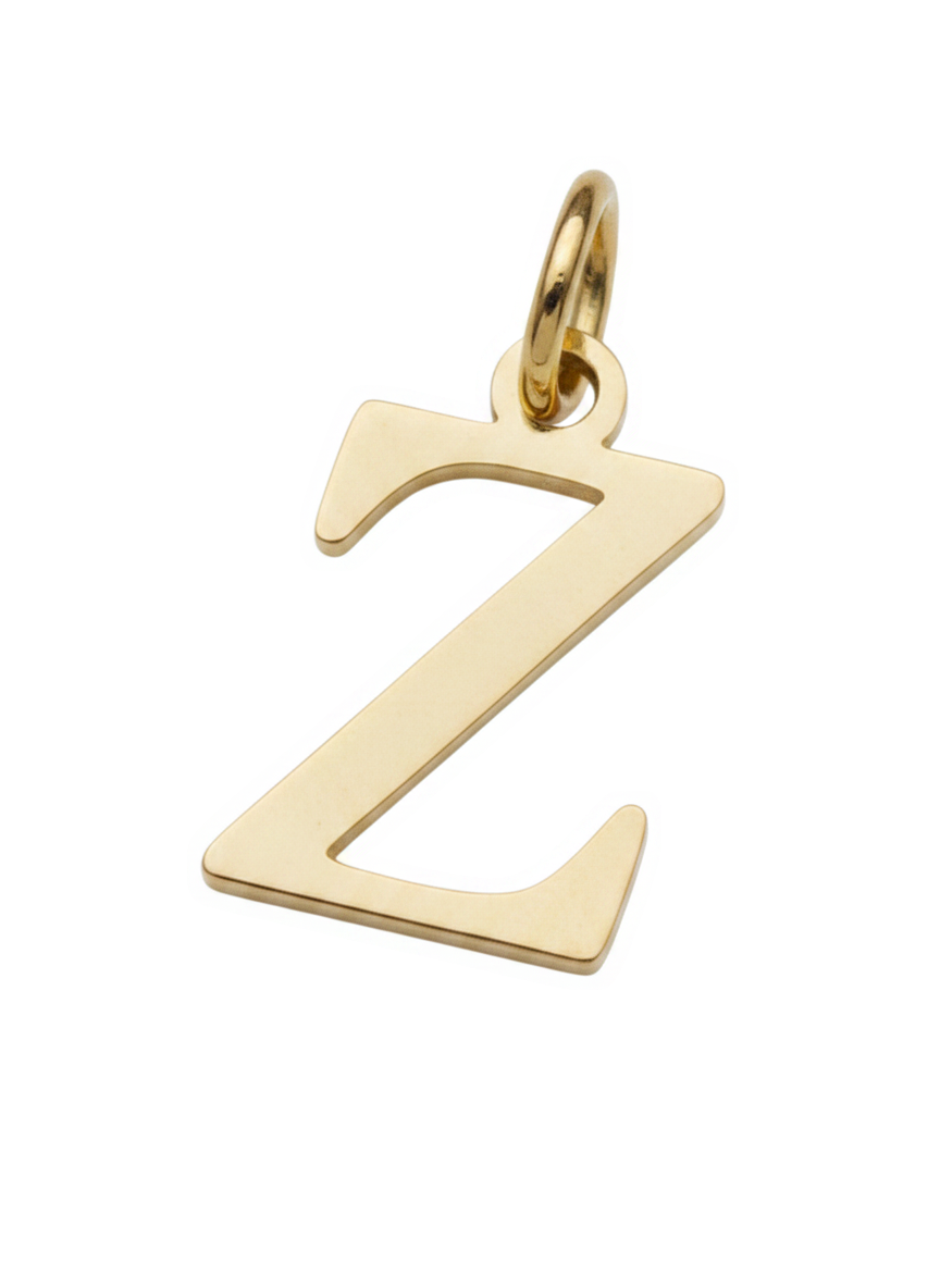 Elegant Initial Charm Gold Z